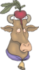 Cow With Radish Clip Art